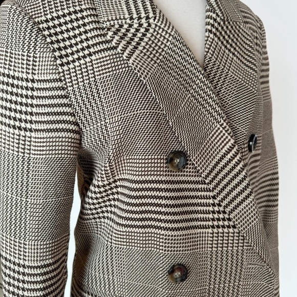 Brown houndstooth check Blazer - Picture 12 of 16